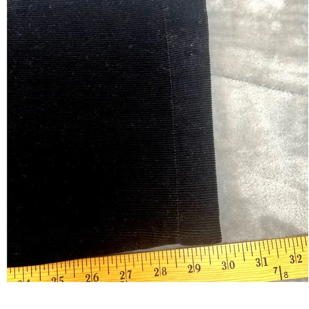 Jones New York Sport Corduroy Pants Straight Leg Black High Rise Stretch - 12